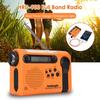 HRD-900 Portable Solar Charging Full Band Radio for Camping Hiking FM AM Radio Flashlight Power Bank Radiogram Radio Solar
