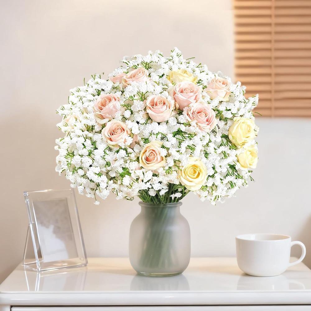 5/10Pcs Artificial Flowers Plastic Home Decor Bride Bouquet for Wedding Party Garden Decoration Baby's Breath DIY Fake Flowers