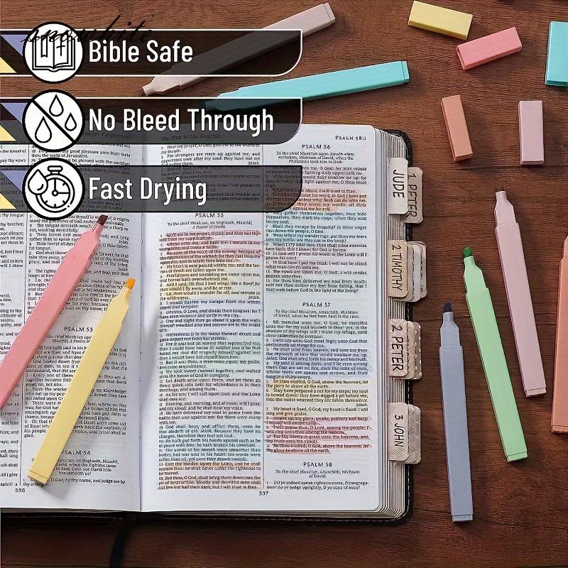 6Pastel Highlighters Cute Highlighters, Assorted Colors, Bible Highlighters and Pens No Bleeding, Gentle Soft Chisel Tip Pastel Markers