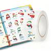 111pcs Snowman Cartoon Sticker Roll - Waterproof, Matte Finish for DIY Phone Cases & Notebooks,Irregular Shape, Planner Stickers