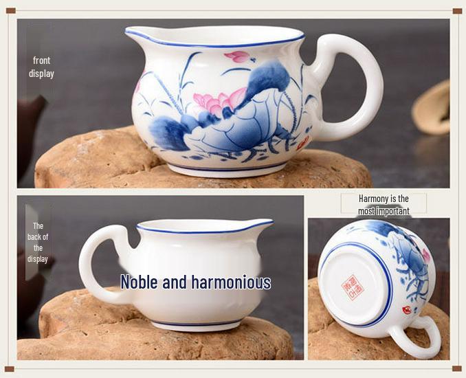 Blue & White Porcelain Tea Pitcher Gong Dao Bei 170ml for Kung Fu Tea Sets