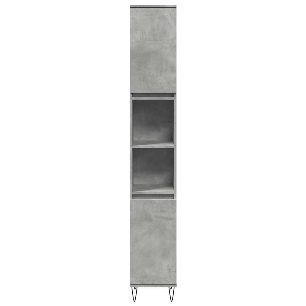3 Piece Bathroom Furniture Set Concrete Grey Particleboard