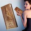 Leather Wallet Bag Large Capacity Clutch Crocodile Pattern Wallet Ladies Wallet Long Zipper Pattern