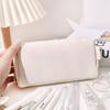 Simple Solid Color Leather Pencil Case Large Capacity Multi-layer Storage Pencil Bags Multi-functional Stationery Storage Box