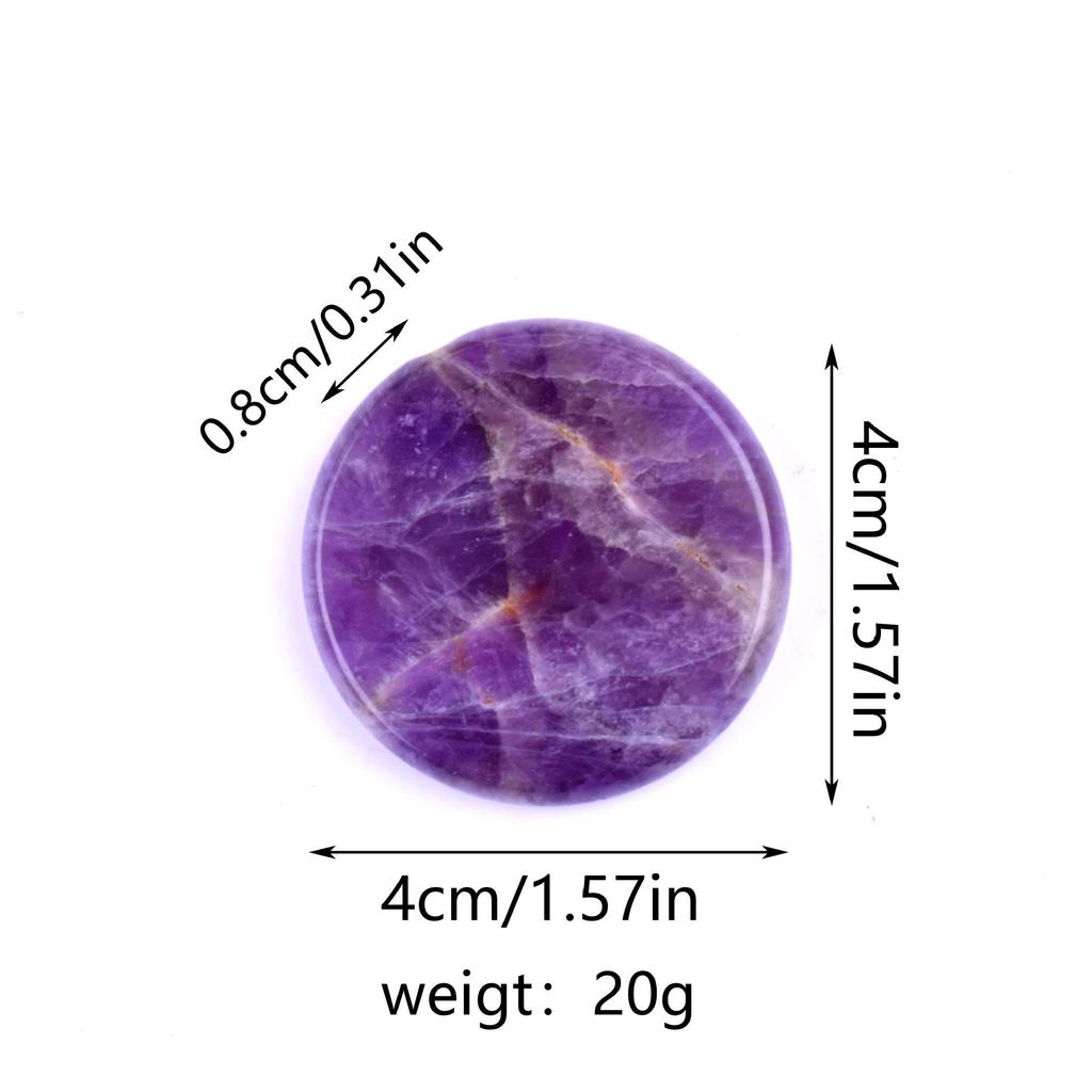 Natürliches 4cm rundes Kristall-Scheibe - Roher Energie-Stein für DIY-Gravur, Beliebtes Ornament