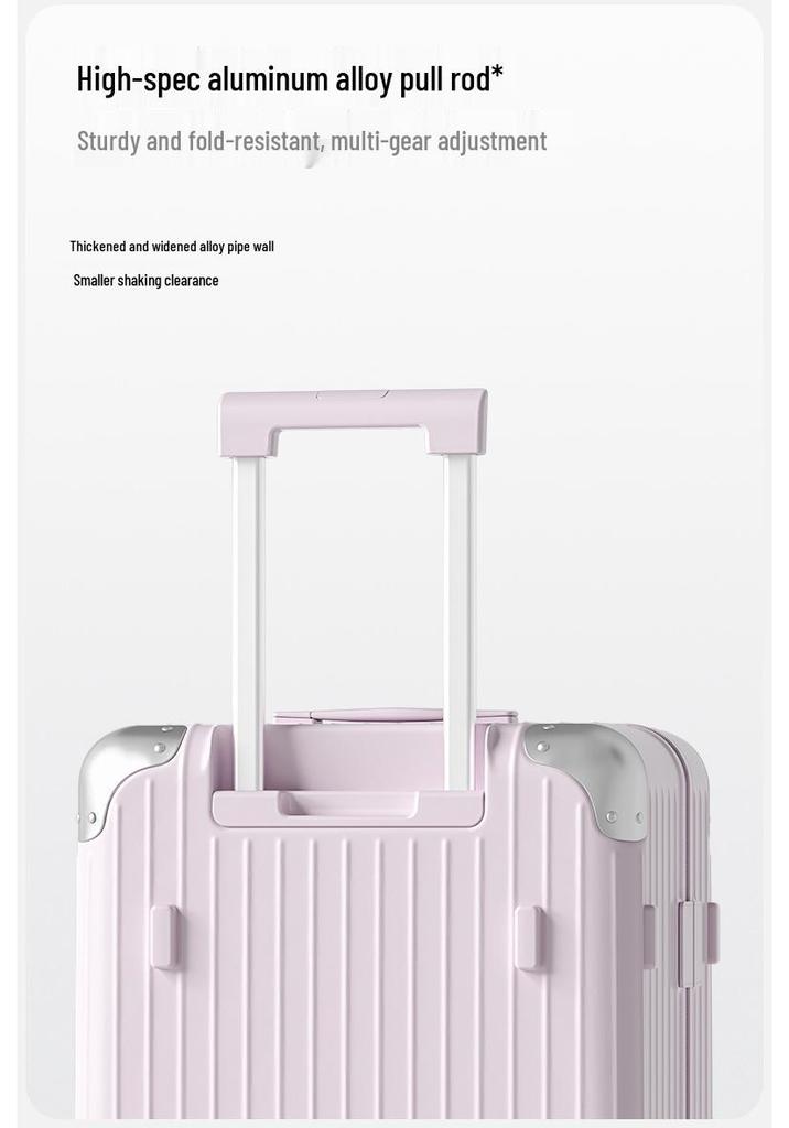 24-Inch Large Capacity Plastic Frame Suitcase with Trolley and Password Lock for Men and Women