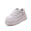 Size 34 little white shoes women's shoes 2025 summer thick-soled versatile small man shows height casual shoes popular