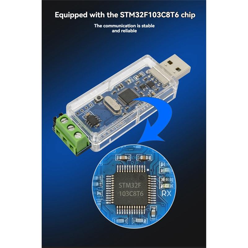 Canbus Analyzer Adapter Onboard USB To CAN Built-In CAN Transceiver TJA1051T-Communication Module For CAN Network Diagnostics-A9