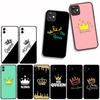 For Samsung Galaxy A55 A54 A25 A36 A17 A26 A35 A33 A34 A14 A37 S8 S9 S20 S21 FE S10 Plus Phone Case King Queen Princess Cartoon
