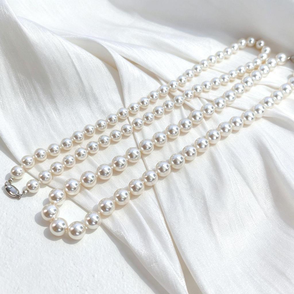S925 Sterling Silver Imitation Pearl Necklace - Knotted Sweater Chain with Light Luxury and Elegant Style