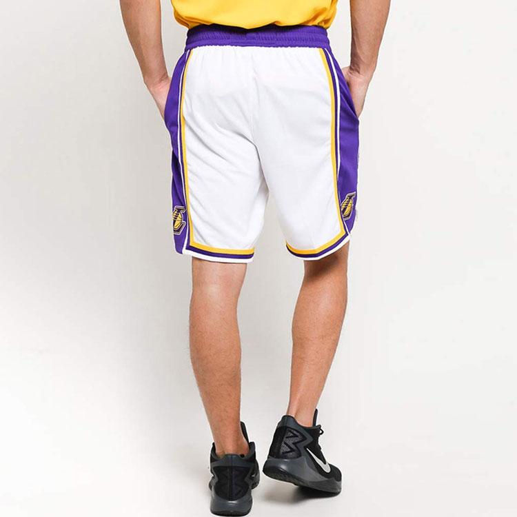 Nike NBA Association Edition Swingman Lakers Breathable Basketball Shorts Men Bottoms White AJ5616-100