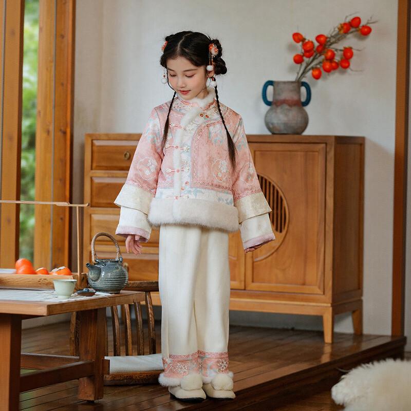 Huatiancai "Shishi Ruyi" Girls' Hanfu Tang Suit Set