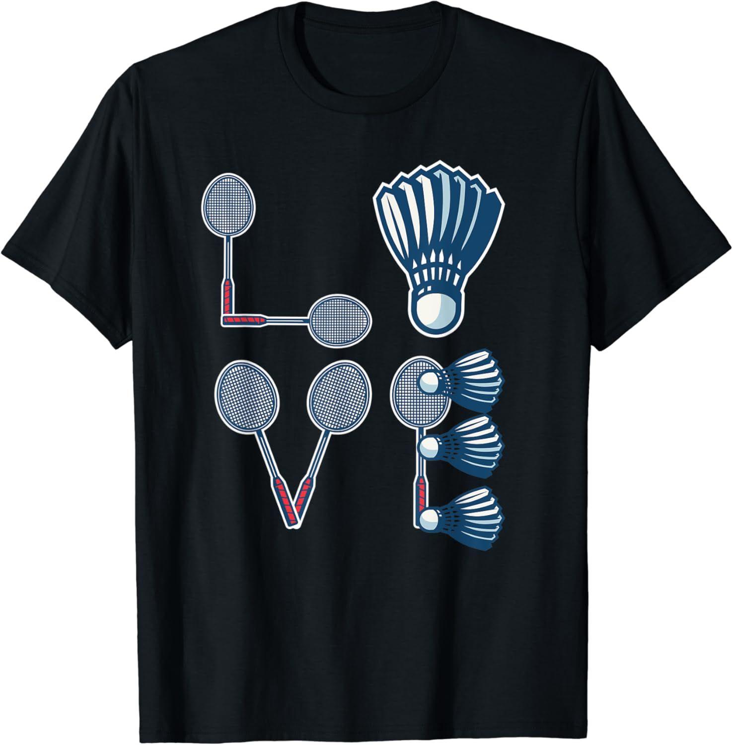 

Badminton Love Happy Team Player Coach TShirt Funny Men Clothing Tops Streetwear Cotton Graphic T Shirts Ropa Hombre 4XL