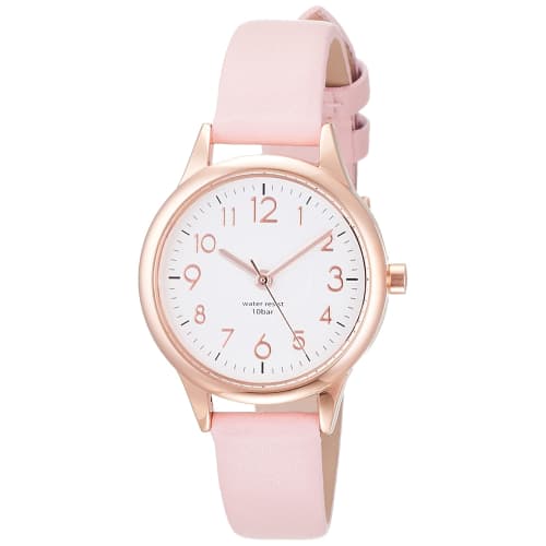 

Fieldwork Women s Waterproof Juvia Analog Watch with Leather Strap, Pink, ST257p-3