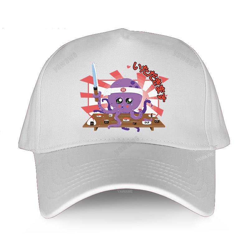 Adjustable Baseball Cap Balck Women Luxury Hats Polpo Maschio Sushi Man Hip Hop Short Visor Hat Snapback Adult Sport Bonnet