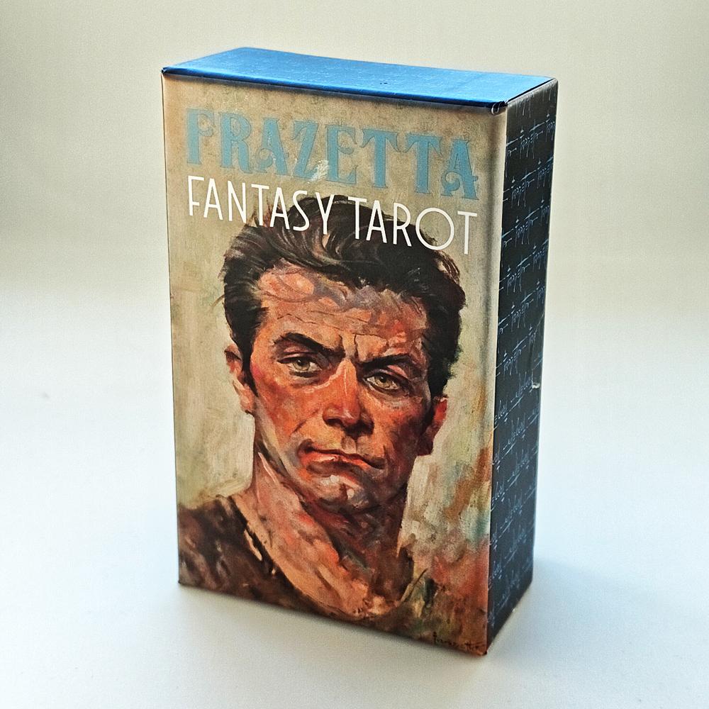 12*7cm Frazetta Fantasy Tarot In Rigid Box 80 Pcs Cards Dedicated To Frank Frazetta Printed On 350GSM Double-embossed Cardstock
