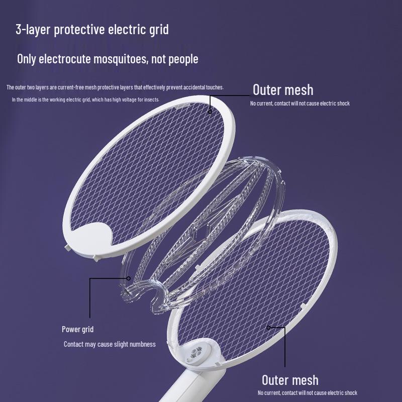 Exclusive Link Foldable Rechargeable Electric Mosquito Swatter & Killer Lamp with Automatic Lure