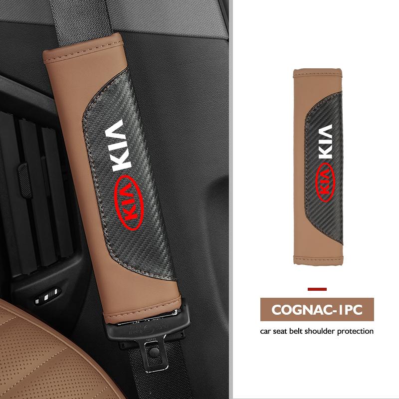 For KIA Car Interior Accessories Auto Seat Belt Cover Shoulder Pad Cerato Soul Venga Forte Spectra Sedona Niro CadenzaCH0 