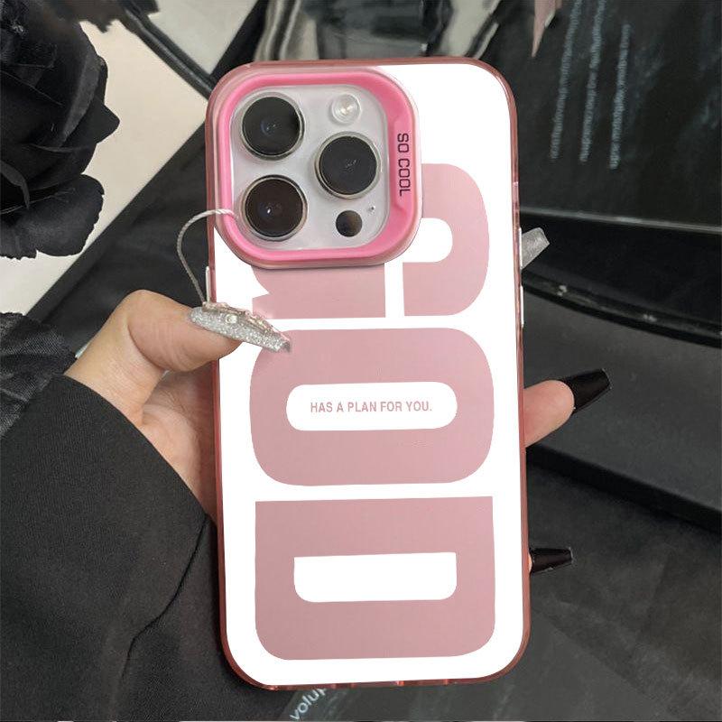 God Letter Print Creative Retro Hard Protective Phone Case For Apple Iphone
