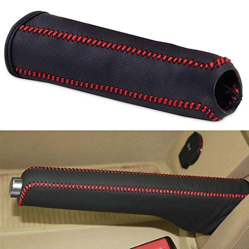 YFFSFDC Genuine Leather Handbrake Cover, Universal Leather Cover, Leather Protection, Stain Prevention, Elegant, High Quality, Easy Installation,