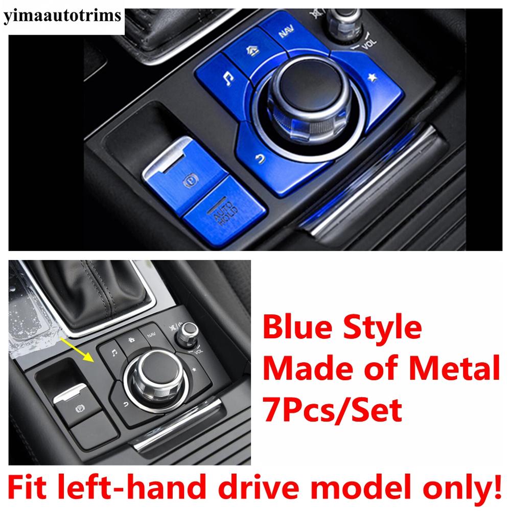 For Mazda CX-5 CX5 2017 -  Electrical Park Hand Brake Center Multimedia Knob Button Panel Cover Trim  Accessories Interior