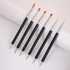6 Stück Nail Art Pinsel Design Spitze Malen Zeichnen Schnitzen Punktierstift Flachfächer Liner Acryl Gel UV Lack Maniküre Werkzeuge
