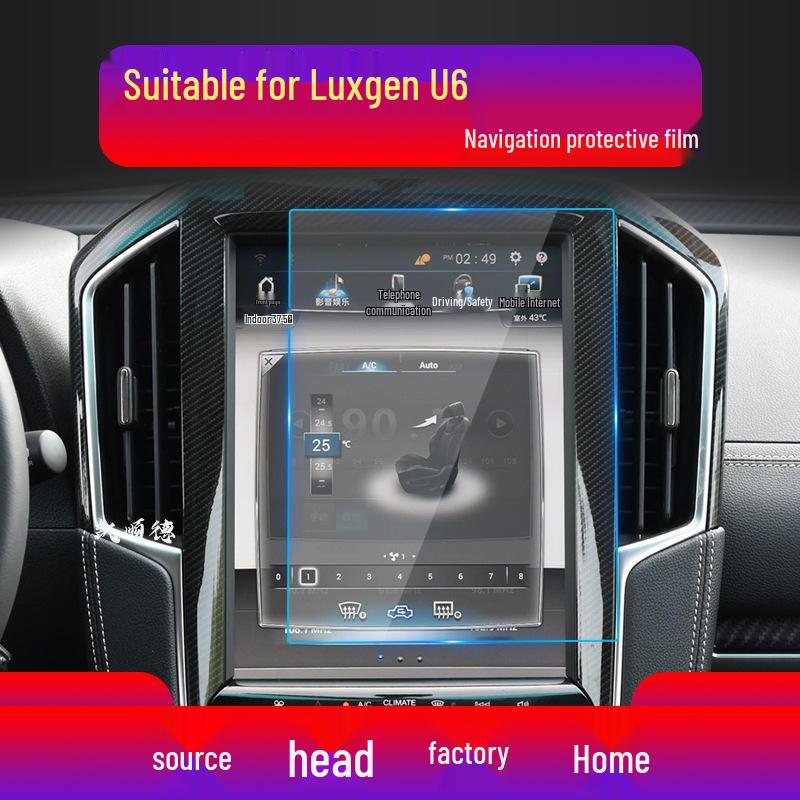 

Protective Tempered Glass Screen Protector for 2019 Luxgen U6 Navigation System Soft Film
