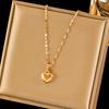 EILIECK 316L Stainless Steel Heart Love Necklace Bracelets Earrings Set For Women New Trendy Gold Plated Waterproof Jewelry