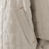 2025 Winter Quilted Retro Horn Button Cotton Linen Jacket