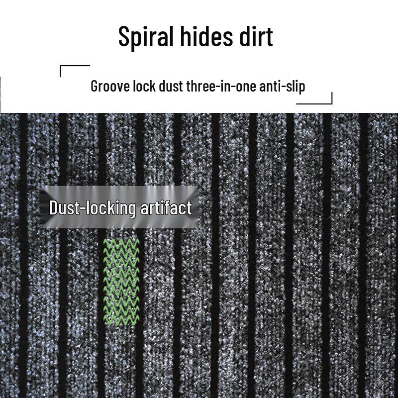 Large Anti-Slip Seven-Stripe TPE Doormat for Outdoor, Kitchen, Bathroom, or Commercial Use