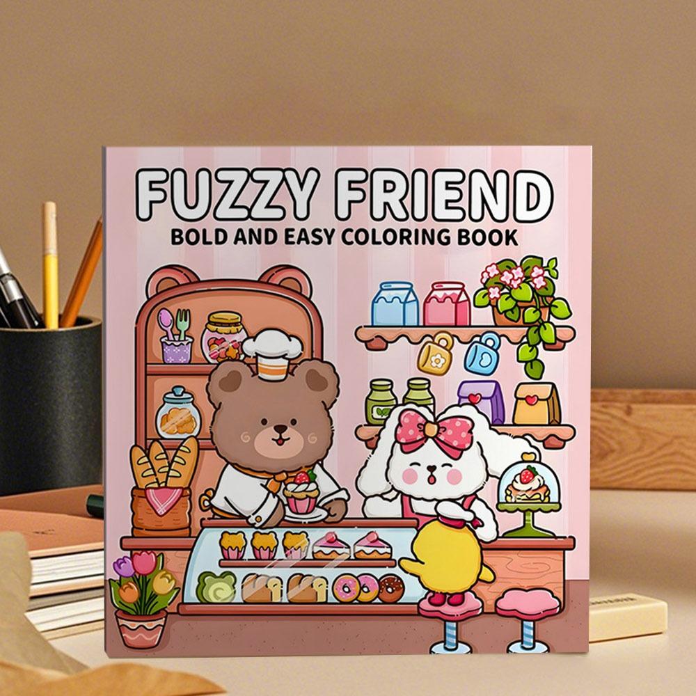 Stress Relief Graffiti Painting Book Cartoon Paperback Montessori Drawing Toy  for Adults And Teens