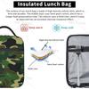 Colorful Painting Green Insulated Lunch Bag - Reusable Portable Lunch Box - Large Capacity Lunch Tote for Women Men Outdoors
