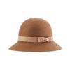 Hat HAT51463 CA Alfreda 6 Camel Side Ribbon Cloche Women's Bucket Hat