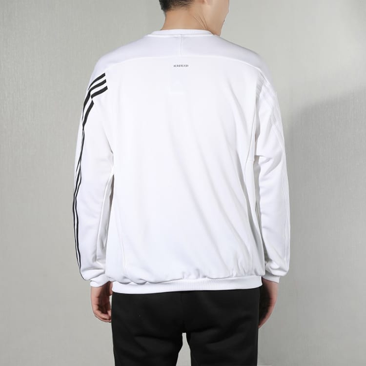 adidas Sweatshirts Men's White Crew Neck Moderate Regular FM5320