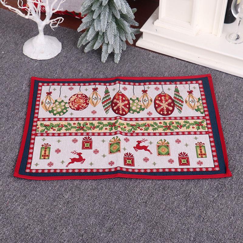 Christmas Decorations Rubber Knit Floor Mat Foot Mat Christmas Door Mat