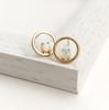 [Naot Jewelry] Women's Stud Earrings, Opal Birthstone (October), Bubble Circle Pierce