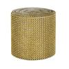 9m 24 Rows Electroplating Plastic Artificial Rhinestone Ribbon Mesh Wedding Clothing Decoration