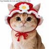 New Funny Cat Hat Handmade Photo Shoot Props Pets Party Cosplay Headwear Refined Elastic Puppy Kittens Knitted Hat Pet