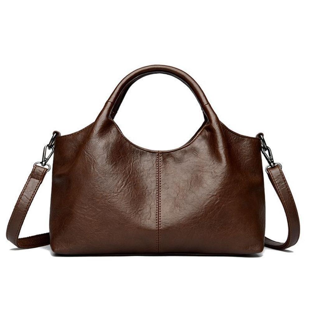 Fashion PU Leather Tote Bag Soft Texture Large Capacity Shoulder Bag Lightweight Ladies Handbag Women