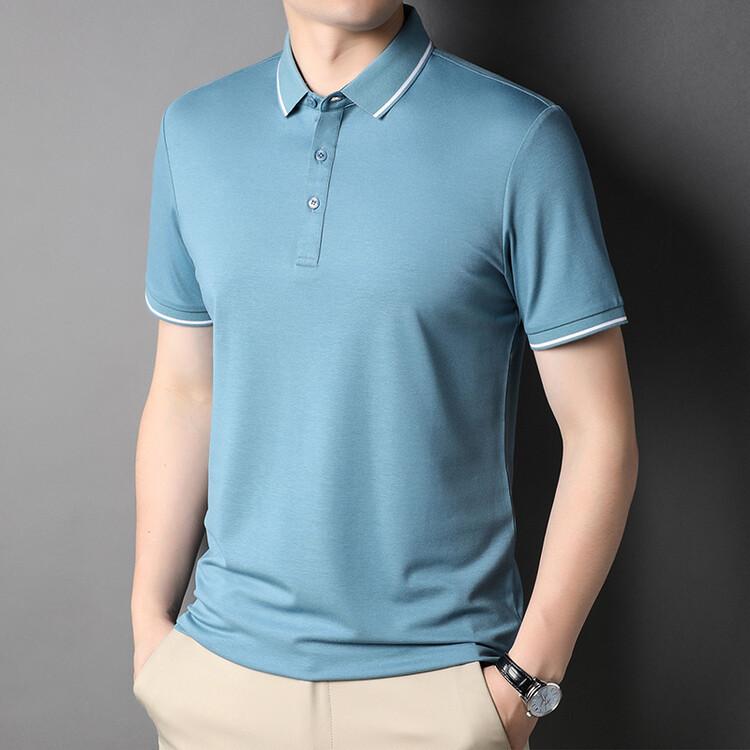 Летняя новая рубашка поло с короткими рукавами и узкими лацканами — фото 4