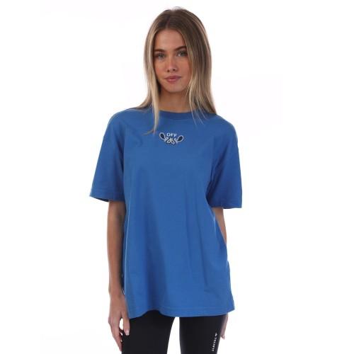 Off White Womens/Ladies Bandana Embroidered Casual T-Shirt