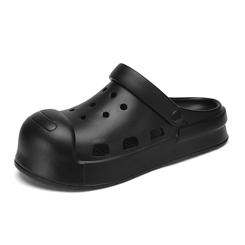 Large Size Thick-soled Hole Shoes Couple Baotou Breathable Casual Beach Shoes Outdoor Indoor Slippers
