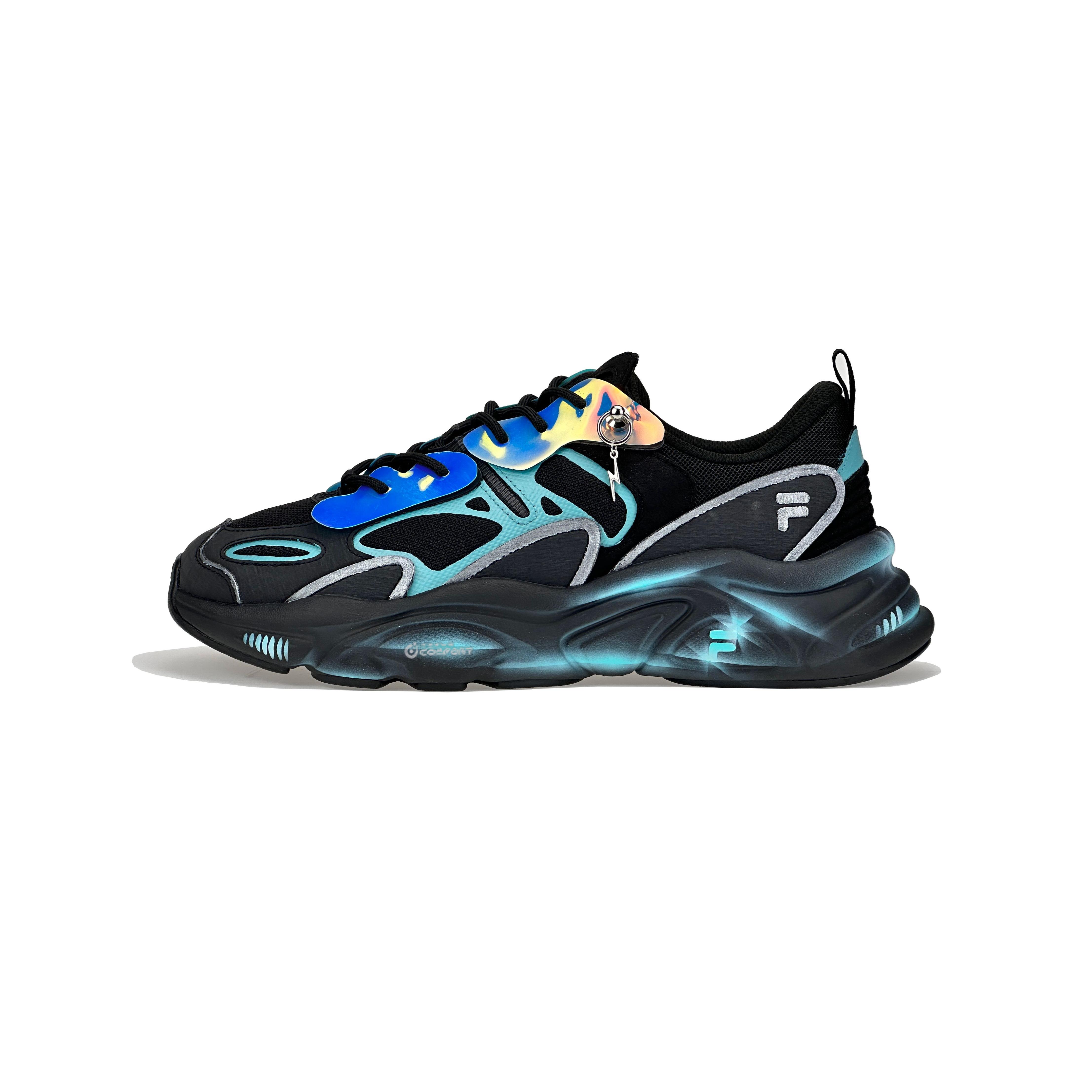 FILA Mars 2 Cushioning Slip Resistant Abrasion Resistant Low top Casual Shoes Men s Black F12M341116BBK(Team338-) 44.5