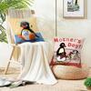 Cute PPinguS Cushion Cover Breathable and skinfriendly linen pillowcase square removable and washable cushion