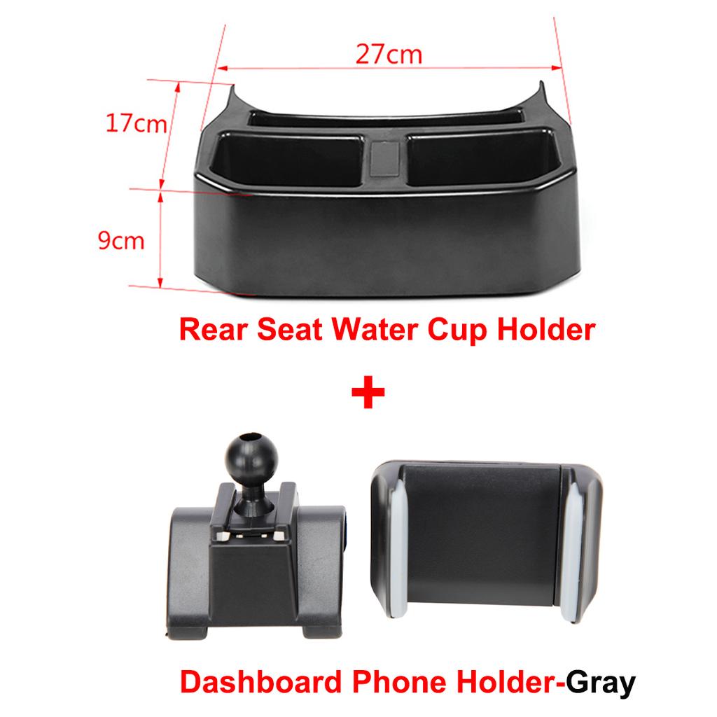 Car Rear Seat Water Cup Holder Dashboard Phone Holder GPS Bracket for Jeep Wrangler JL Gladiator JT 2018 Up Interior Accessories