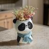 Animal Panda Concrete Silicone Mold Succulent Flowerpot Clay Cement Plaster Molds Home Garden Flower Pots Mould Crafts