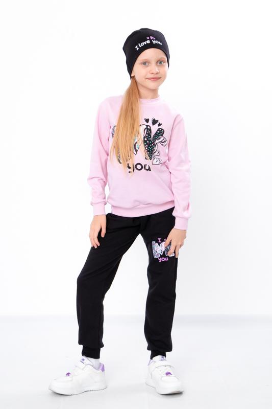 Girls' Outfit – Sweatshirt, Pants & Hat, Brushed Knit, Demi-season, 6168-023-33-5 HC