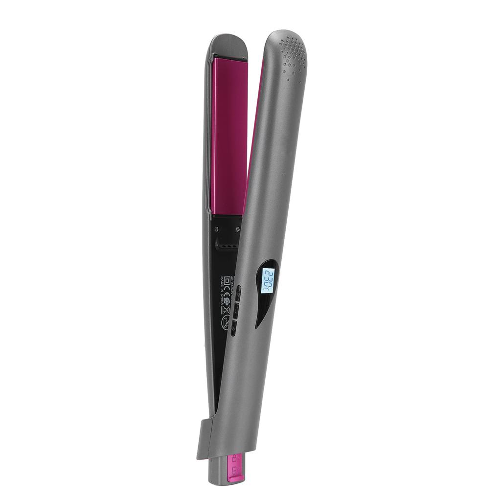 Hair Straightening Ceramic Heating Plate Straightener LCD 12 Gear Temperature Control