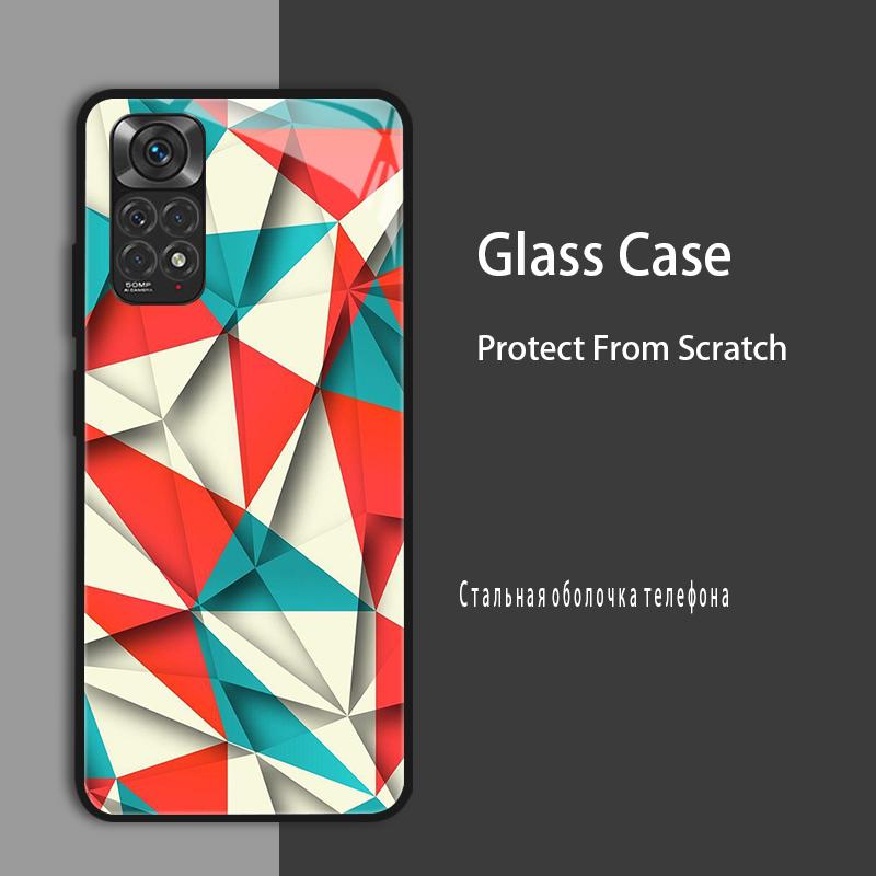 For Redmi Note 11 Case Cover Tempered Glass Case Hard Coque Bumper For Xiaomi Redmi Note11 Note 11 Pro 5G 4G 11s Protect Case