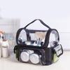 Travel Casual Zipper Toiletry Wash Cosmetic Bag Transparent Case for Makeup Brushes